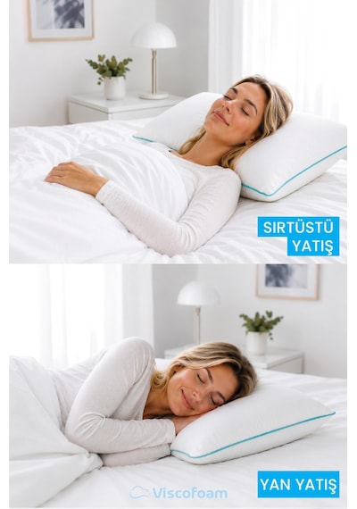 2 Adet Blue Comfort 1000 Gr Elyaf Yastık 50x70 Cm Beyaz