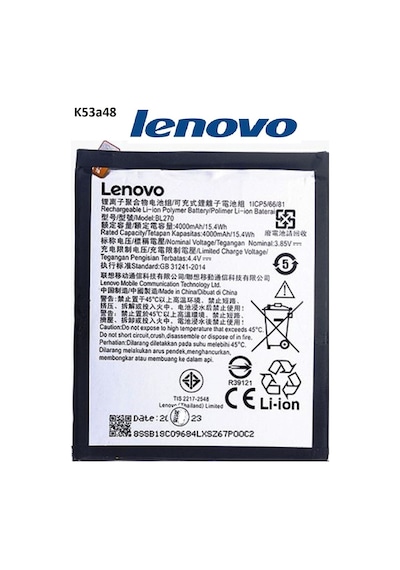 Lenovo K6 Note Pil Batarya K53A48 Bl270