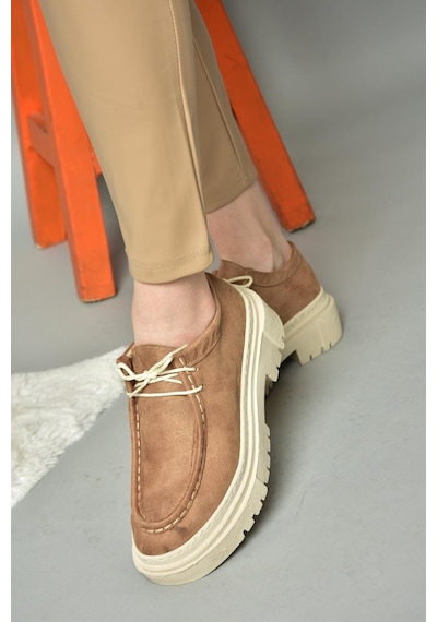 Fox Shoes R294783002 Vizon Süet Kadın Ayakkabı 001