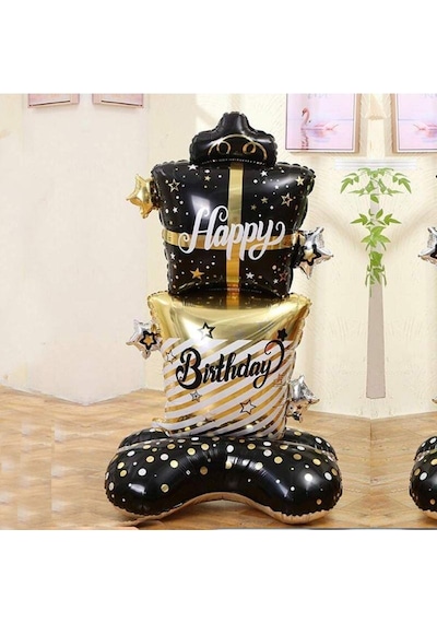 Yılbaşı Folyo Balon Happy New Year 120-58 Ayaklı Diğer