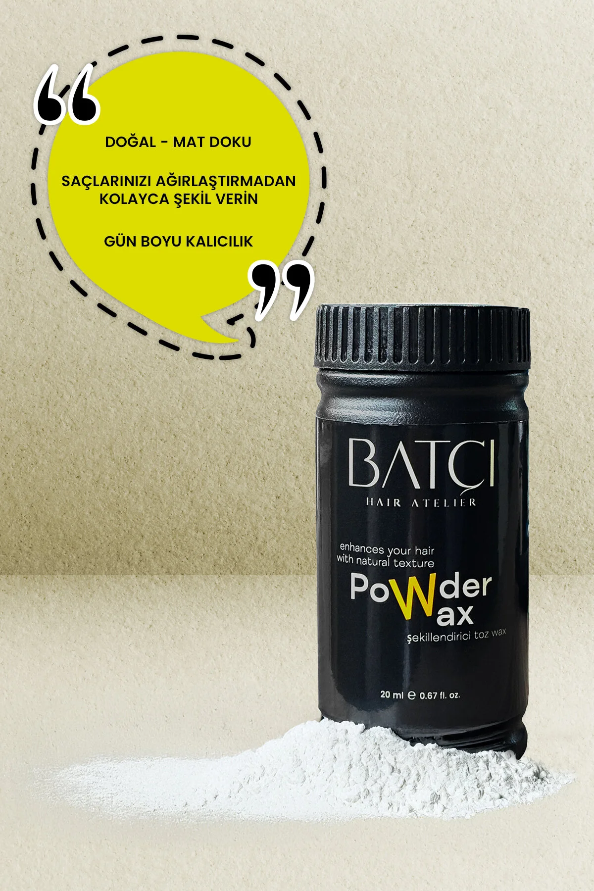 Batçı Hair Atelier Saç Şekillendirici Toz Pudra Wax 20 ML