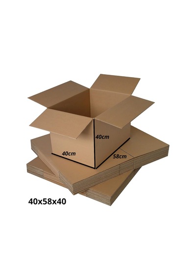 Karton Boş Koli Taşıma Ev Kolisi Çift Oluklu 10 Adet 40X58X40 Karton Boş Koli Taşıma Ev Kolisi Çift Oluklu 10 Adet 40X58X40