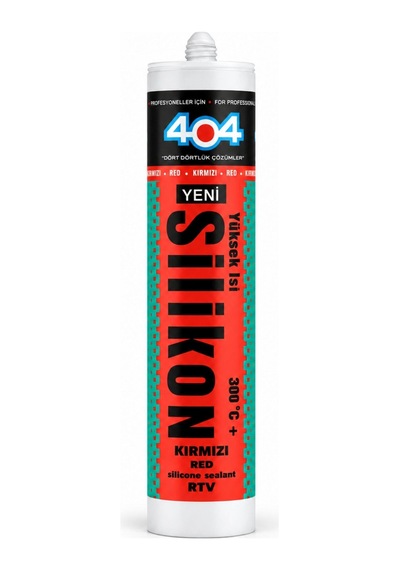 404 Rtc Yuksek Isı Sılıkonlu Sıvı Conta Kırmızı 280 Gr