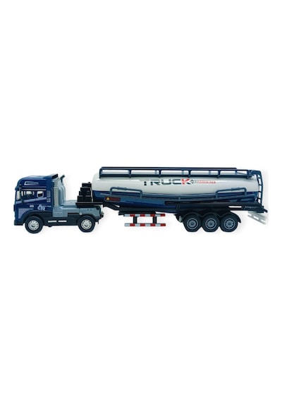 Metal Tır 1:24 - Sesli Işıklı Tanker Tır 39 Cm - Lacivert Kafa Çok Renkli