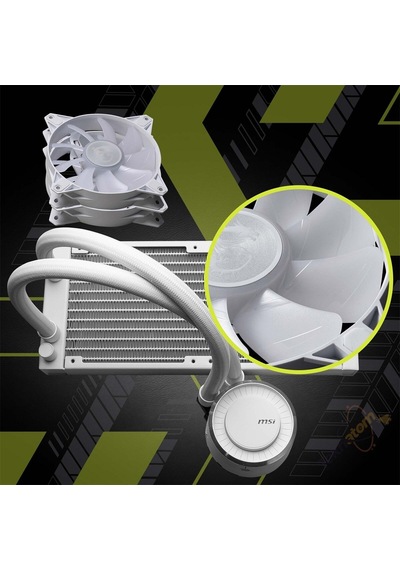 Msı 240mm Mag Corelıquıd E240 Whıte Argb Am5-1851p Sıvı Soğutmalı İşlemci Fanı Beyaz
