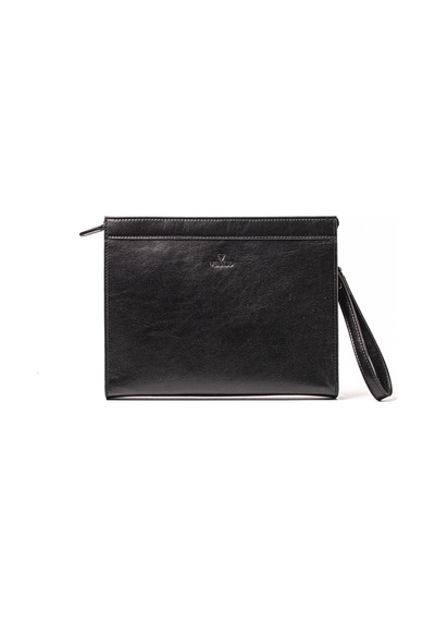 Black El Çantası Erkek Diğer 4297 Vergelio Purse Matte Crystal Clutch Bag Siyah