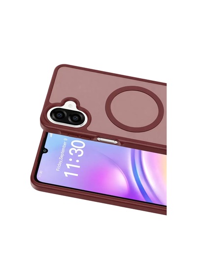 Galaxy  Uyumlu  A07 4g Jota Magsafe Kapak - Bordo