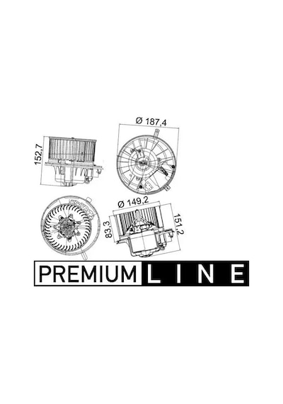 Vw Passat B6 Kalorifer Motoru 2.0 2005-2010 Mahle Ab149000p