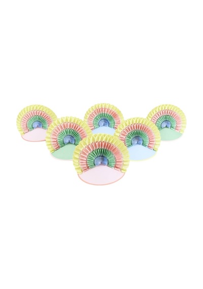 Meri Meri - Charm Party Rainbow Party Hats - Charm Parti Gökkuşağı Parti Şapkaları - 6 Adet Çok Renkli