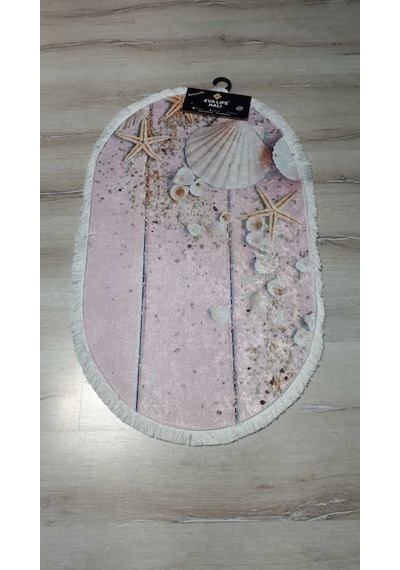 Yamalı Home Evak1880 Pembe 2'Li Klozet Takımı Oval Banyo Paspası Pembe