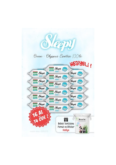 Sleepy Ocean - Okyanus Islak Havlusu 16 Al 14 Öde Ve Rosıe Tekli