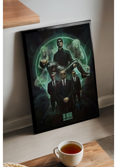 The Matrix Reloaded Siyah Ahşap Çerçeveli Poster, Dekoratif Film Duvar Tablosu