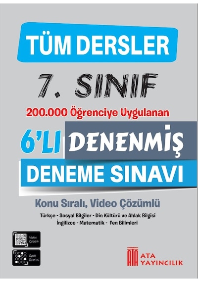 7. Sınıf Tüm Dersler Denenmiş 6'lı Deneme Sınavı