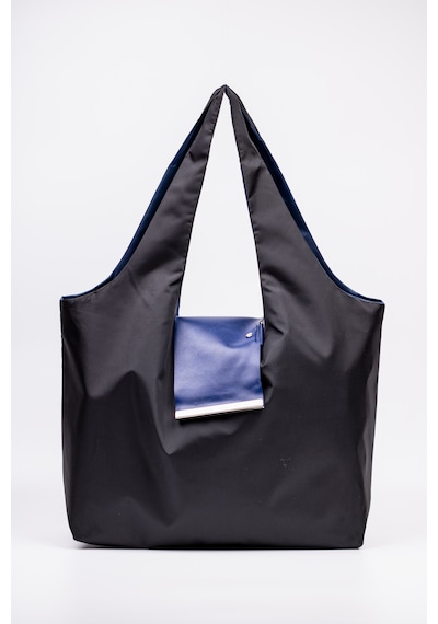 Fabric Craft Bag Omuz Çantası Siyah 50x60 Cm Katlanabilir Büyük Boy Tote Siyah - Lacivert
