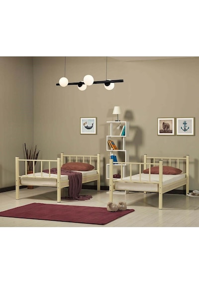 Argimo Yurt Metal Ranza Ve Karyola 90 x 190 Krem