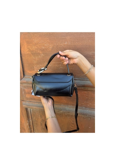 Just Polo Kadın Yeni Sezon Aksesuar Detaylı Çapraz Ayarlanabilir Askılı Şık El & Omuz Çantası Ebat 22 X 11 Cm Siyah