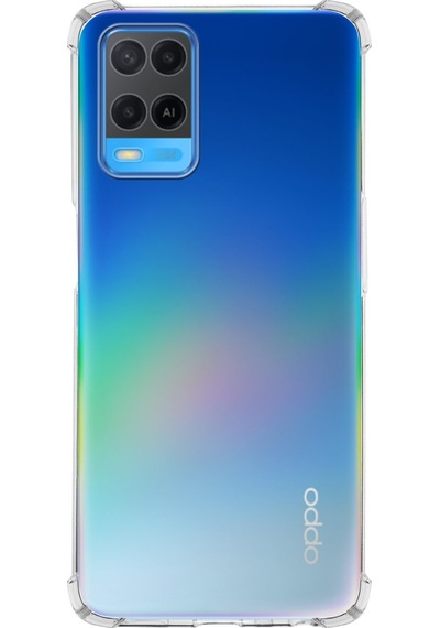 Oppo A54 Kılıf Kamera Korumalı Antishock Köşe Korumalı Şeffaf Silikon Kapak