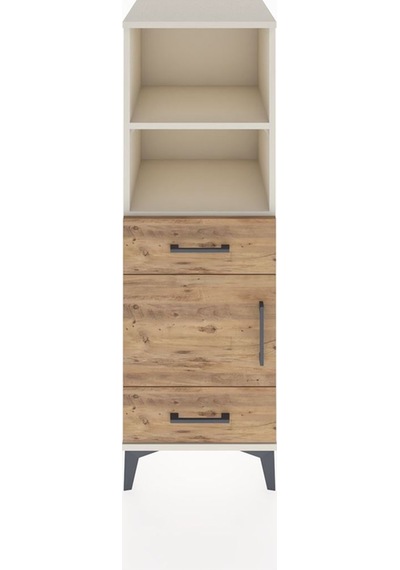 Hyperion Dolap 3 Raflı 2 Çekmeceli Tek Kapaklı 44x44x134 Aytaşı-çam Aytası