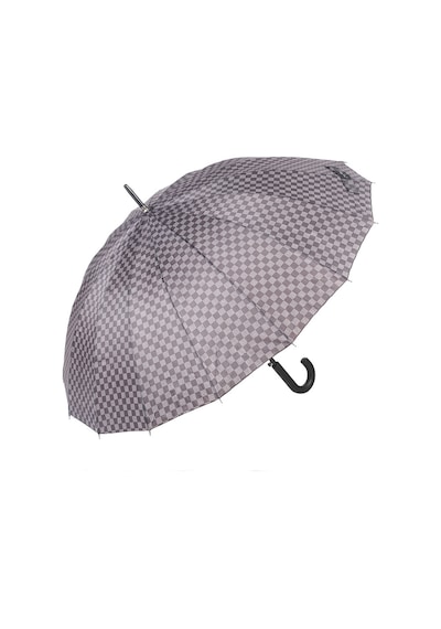 Marlux Rst Gri Kareli Ekose Fiber 16 Telli Erkek Baston Şemsiye M21marrst02r005 - Bordo