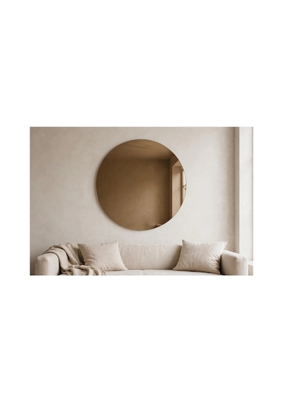 70 Cm 4 Mm Yuvarlak Ayna Gerçek Bronz Ayna Gümüş