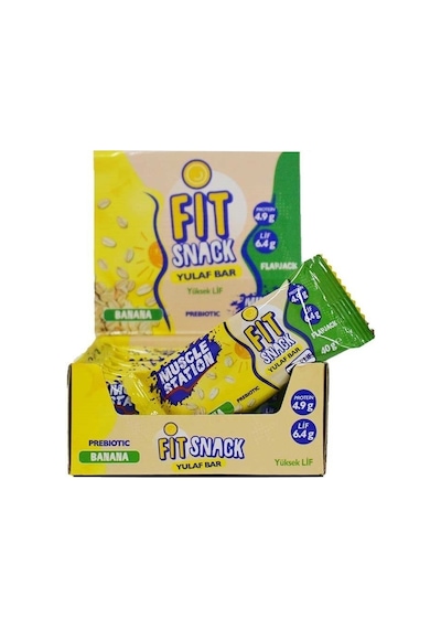 Muscle Station Fit Snack Yulaf Bar Banana 40 G 24 Adet Muz