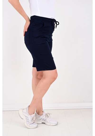 Black Steel Kadın Gabardin Şort-7100 Haki