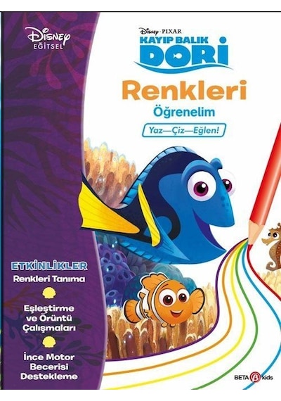 Disney Eğitsel Kayıp Balık Dori Renkleri Öğrenelim 4+Yaş- Beta Kids