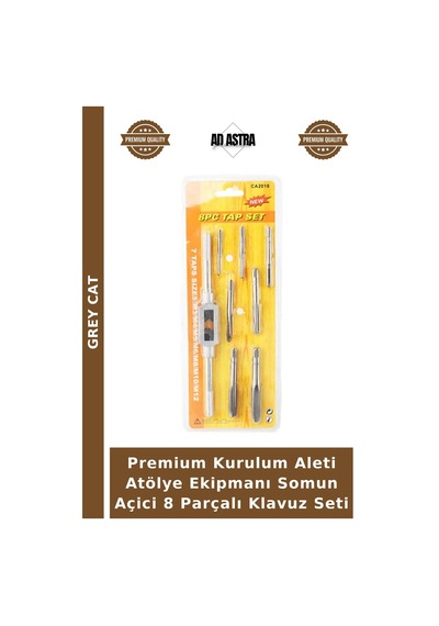 Premium Kurulum Aleti Atölye Ekipmanı Somun Açici 8 Parçalı Klavuz Seti