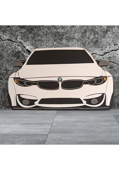 Bmw Araba Duvar Süsü Strafor Tablo Duvar Aksesuarı Strafor Tablo Beyaz