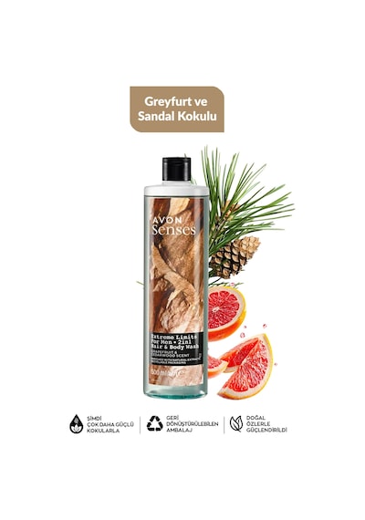 Nane Deniz Adaçayı Sandal Greyfurt Ve Bergamot Kolu Erkek Duş Jeli Paketi Fresh