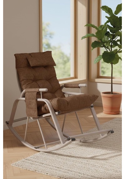 Relax Sallanan Sandalye Kahverengi Çok Renkli