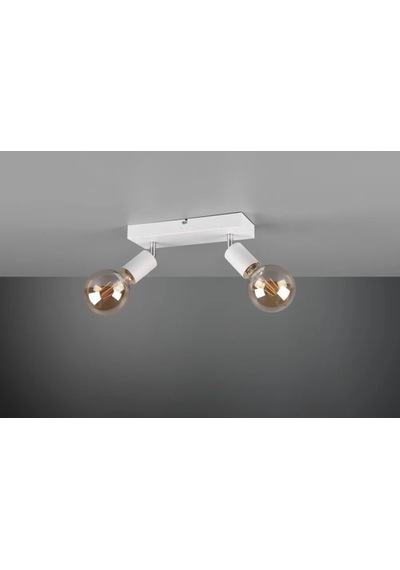 Riolight Modern1 Beyaz1 2xe27 Mafsallı Hareketli1 Başlık Glop Ampul Hariç Metal Spot Avize Beyaz