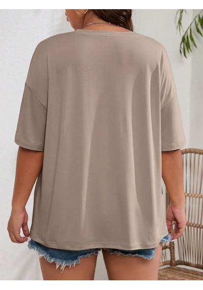 Unisex Dont Over Think Baskılı Tasarım Bej
