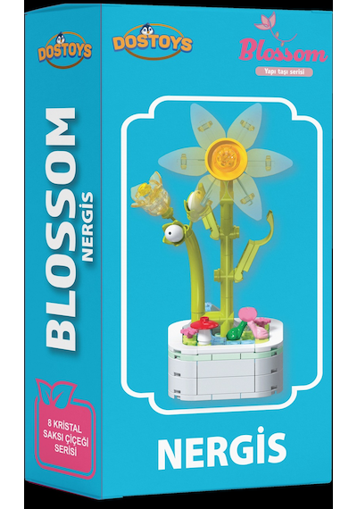Mikro Blok Kristal Nergis Çiçek  Setleri Mini - Çiçek - Blossom Çiçek