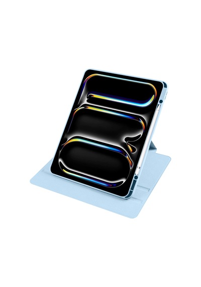 Apple Uyumlu iPad Pro 12.9 3./4./5./6. Nesil Kılıf Termik Kalem Bölmeli Dönebilen Standlı Kılıf 2018-2022
