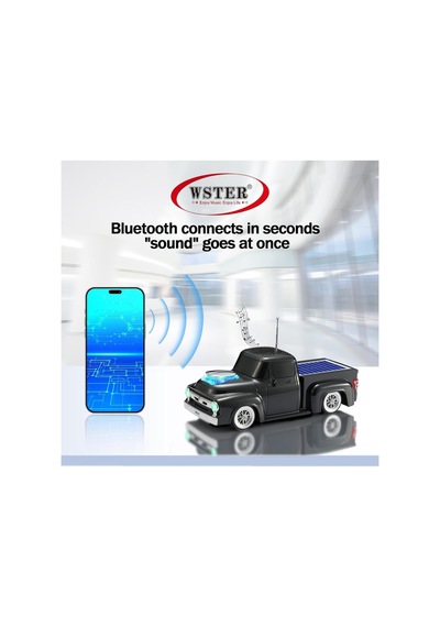 Kamyonet Şeklinde Bluetooth Speaker Sd Kart Usb Fm Radyolu Şarjlı Taşınabilir Kablosuz Hoparlör