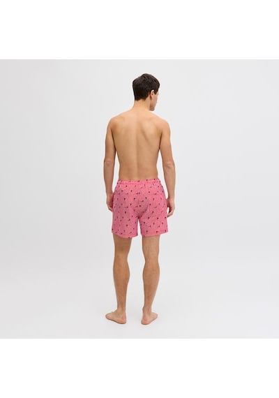 Jack&jones Jack Jones Şort Mayo Maui Breeze Mini Stripe Kırmızı