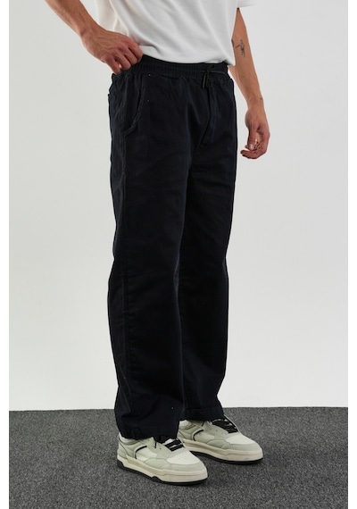 Redline Calmfit Erkek Baggy Kalın Beli Lastikli Pantolon Siyah