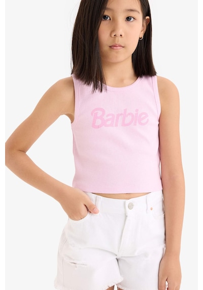 DeFacto Kız Çocuk Barbie Bisiklet Yaka Atlet E6521A825HSPN614 Pembe