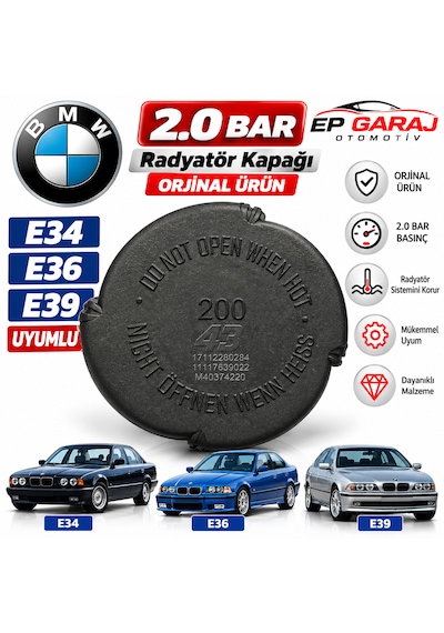 Bmw E34 E36 E39 Uyumlu  Radyatör Kapağı 2.0 Bar