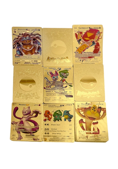 Pokemon Kartları Gold Card Altın Kabartmalı Fosforlu Kart 30lu