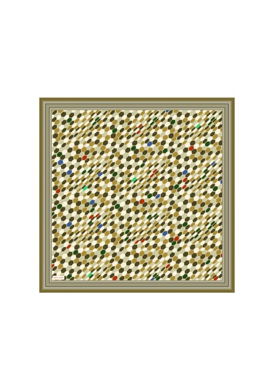 Pierre Cardin Kahve Melanj 90x90 İpek Krep Saten Eşarp Kahve Melanj Kahve Melanj