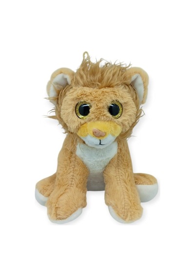 Peluş Cam Gözlü Hayvanlar 25 Cm - Aslan