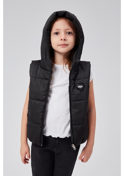 Benitto Kids Kapüşonlu Kız Çocuk Şişme Yelek 51307 Siyah