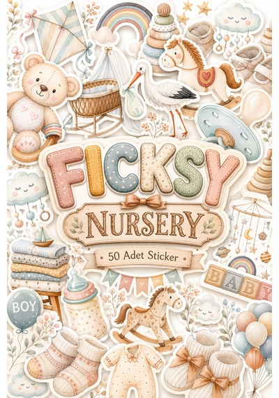 Boho Tarzı Baby Shower Sticker - Bebek Çocuk Odası Sticker Seti - 50 Adet Etiket Çıkartma Diğer