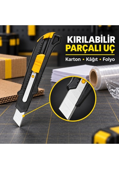 Sgs Plastik Gövdeli Maket Bıçağı 5 Adetli Ekonomik Paket