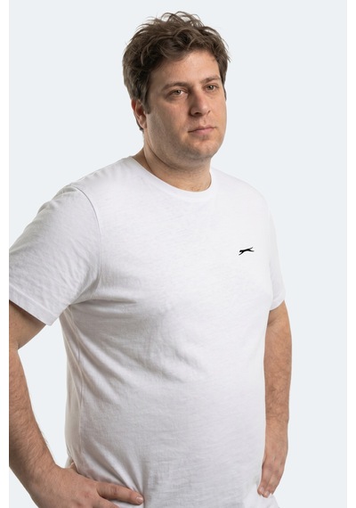 Slazenger Rosalva Jmb Erkek Büyük Beden Beyaz Tişört