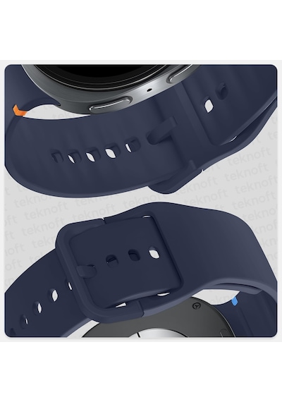 Samsung Galaxy Watch 9/8 40mm/44mm Ve Watch 8 Classic 46mm İle Uyumlu Konforlu Ve Yumuşak Silikon Kordon Lacivert Çok Renkli