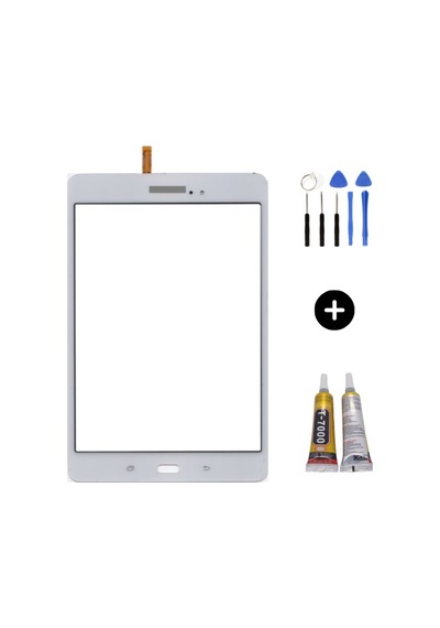 Samsung Galaxy Tab Sm-t350 Uyumlu Hk Dokunmatik Beyaz + Montaj Seti