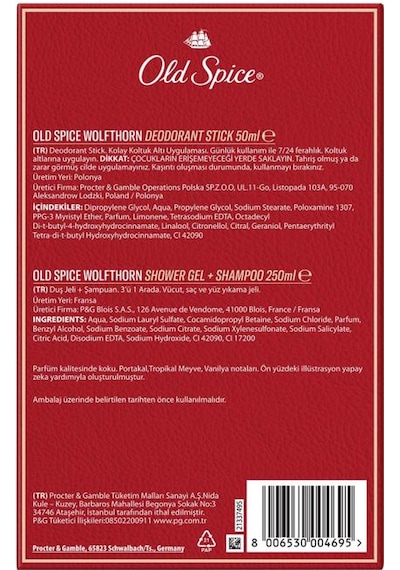 Old Spice Wolfthorn Gamer Seti Deodorant Stick 50 Ml + Duş Jeli 250 Ml